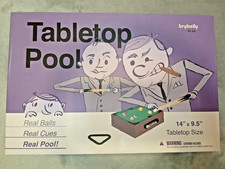 Tabletop Mini Pool Table  Billiard Set Small Billiards Game Real Balls NIB