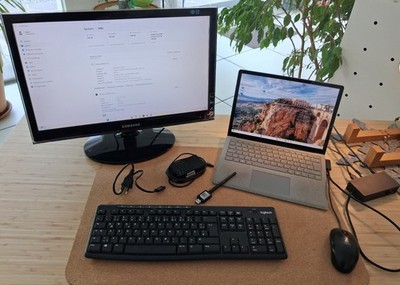MS Surface Laptop2 inklusive Monitor; Dockingstation; Maus und Tastatur