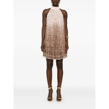 Alice + Olivia ZENON CAPE MINI DRESS sequin Pearl Blush Rose Gold 2