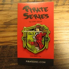 Les White Pirate Series Disc Golf Pin Female Pirate LSWT DSGN
