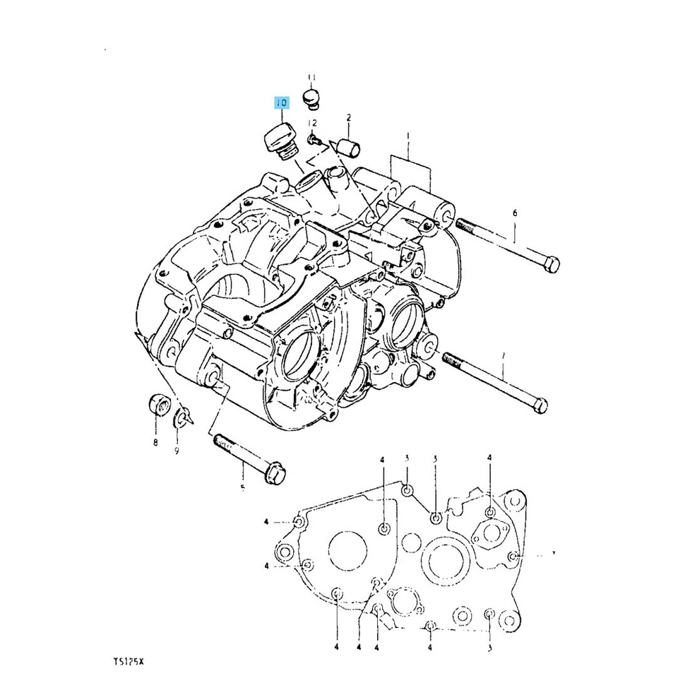 Enchufe de filtro de aceite genuino Suzuki TS125 1973-1981 09259-19005 OEM Foto 4 de 4