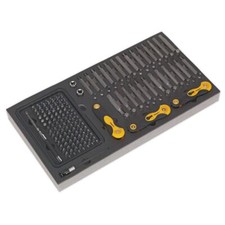 Image of Sealey Tool Tray with Specialised Bits & Folding Hex Keys 192pc S01126