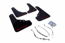 Rally Armor Black Mud Flap w/ Red Logo for 12+ Fiat 500 Pop/Sport/Lounge/Abarth