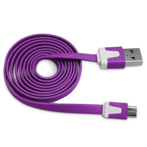 FLAT NOODLE MICRO USB Data Sync Charger Cable FOR android smart phones lg htc - Picture 4 of 18