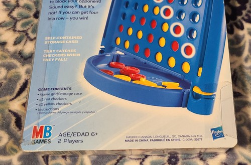 "Connect 4 Fun On The Run" By Hasbro 2009 Travel Game 6+ New Sealed Package - Afbeelding 6 van 7