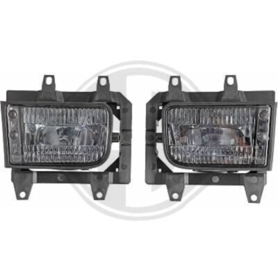 BMW E30 Nebelscheinwerfer Schwarz-Smoke Glas + Rahmen 1988-1991