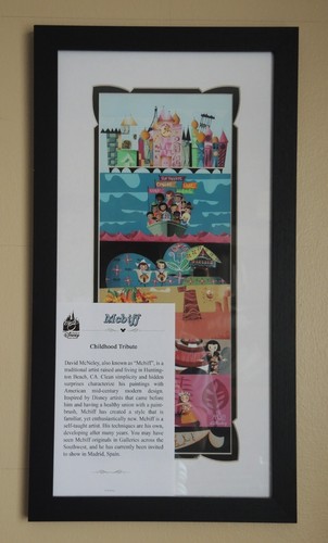 Disney Artist Print Childhood Tribute Mcbiff Small World Art 10 x 20 - Picture 2 of 3