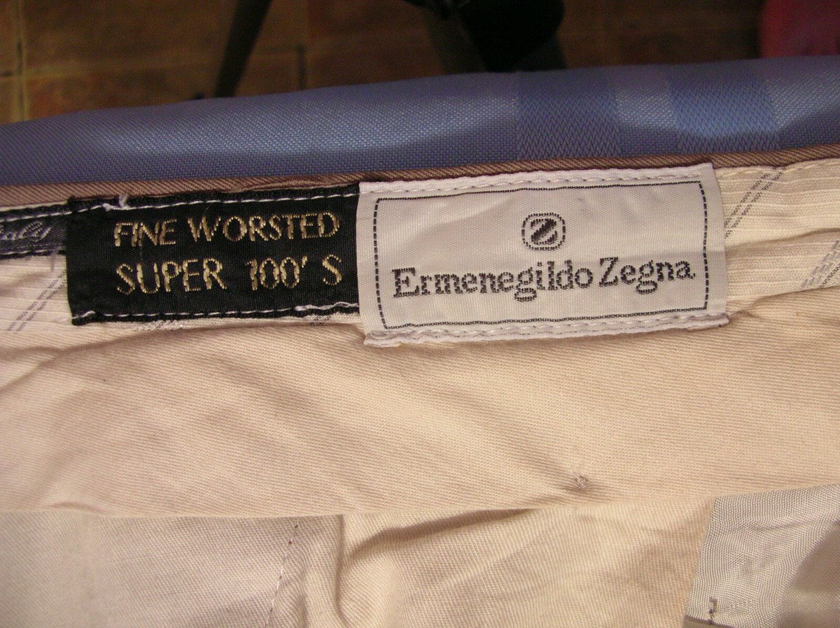 パンツ 90s Ermenegildo Zegna super 100's slacks Ermenegildo Zegna taupe wool super 100s pants made in Italy
