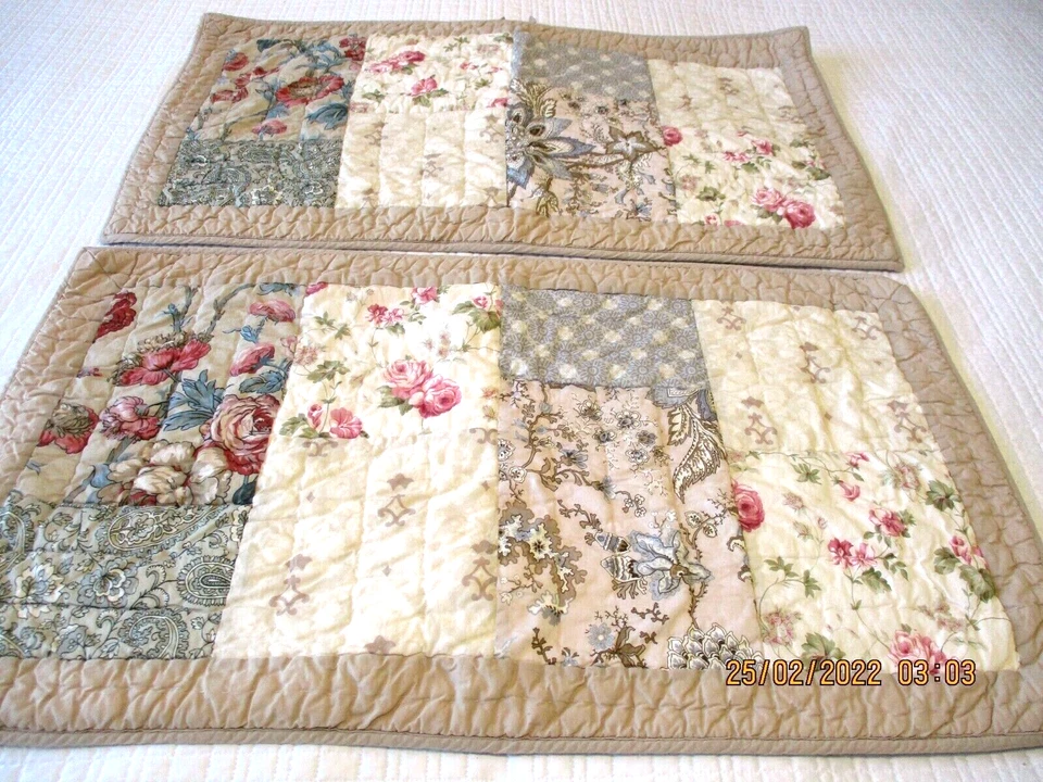 Edredón Noble Excellence Patchwork Country Floral Queen con dos fundas de almohada King Foto 3 de 4