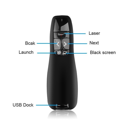 USB Wireless Presenter Red Laser Pointer PPT Remote Control for Powerpoint - 第 6/14 張圖片