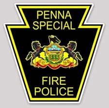 2 Inch Non-Reflective Color Pennsylvania Penna Special Fire Police Sticker Decal