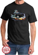 1949 1950 Ford Sedan Hot Rod Cartoon Color Tshirt New Free Shipping