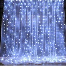 Xmas Party Wedding USB Plug Curtain Fairy String Lights Include Remote 300 LED