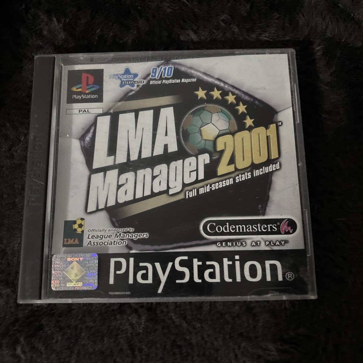 LMA Manager 2001 PS1 (COMPLETE) Sony PlayStation football soccer