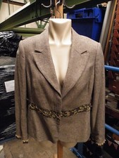 Rockabilly Western Jacket Brown Tweed By Apart Size 18 But Smaller Than Stated