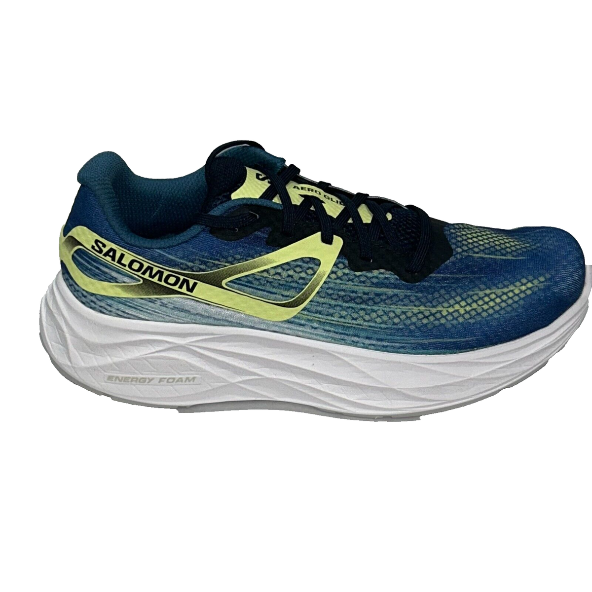 Size 11.5 - Salomon Aero Glide Blue Ashes Sunny Lime for