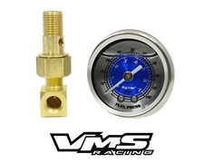 Vms 0-100 Psi Fuel Pressure Liquid Filled Gauge Kit For 90-93 Integra Blue
