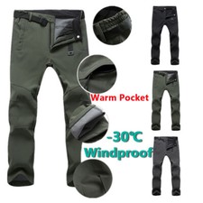 Mens Tactical Combat Trousers Hiking Outdoor Climbing Fishing Pants Windproof UK