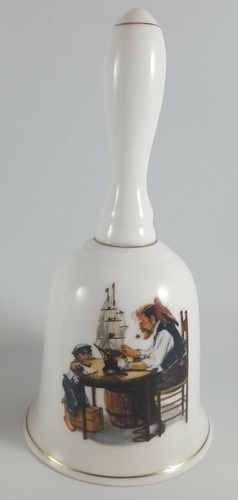 2 Norman Rockwell Collector Bells Lighthouse Keepers Daughter For A Good Boy - Picture 3 of 5