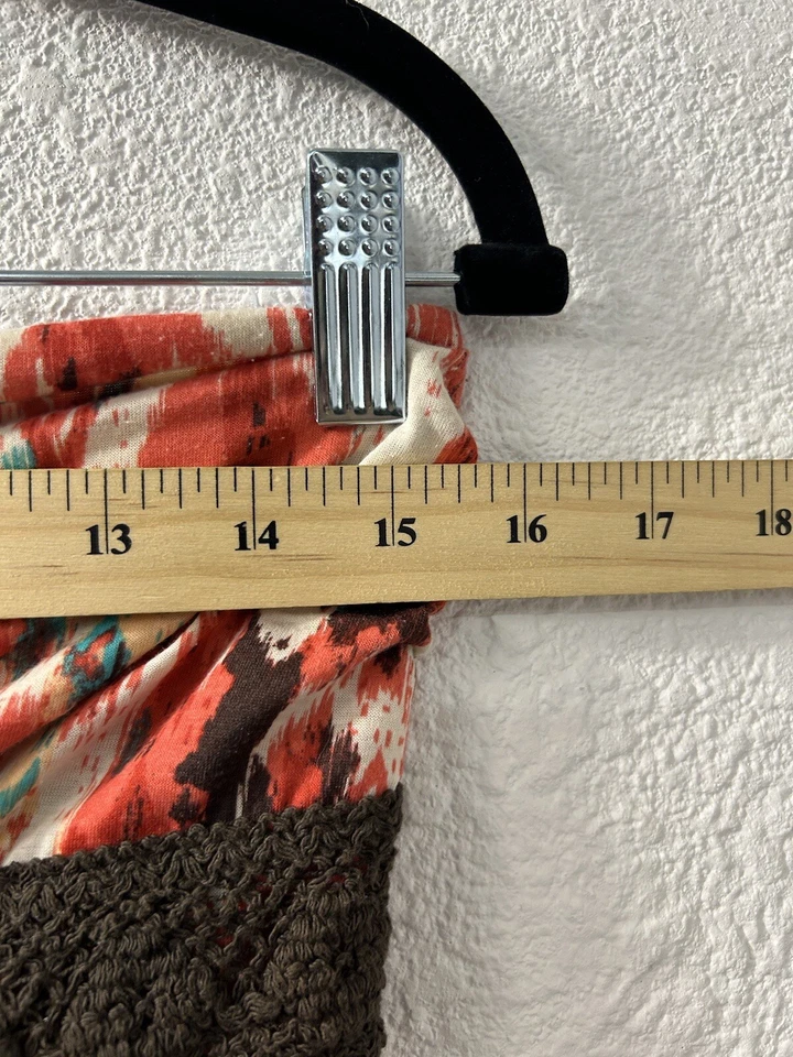 Camisa Tejedores Sin Tirantes Mujer Bañera Top Naranja Talla M Geométrica Azteca Suroeste Foto 3 de 4