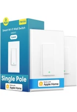 2x meross Smart Light Switch Supports Apple HomeKit Siri Alexa Google Assistant