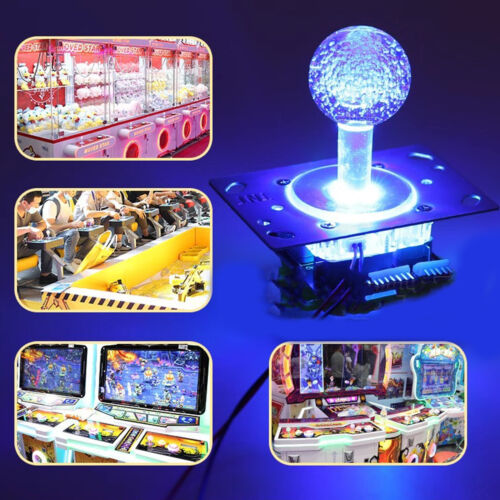 Arcade Game Colorful 4-8 way 12V Illuminated LED Joystick For Doll Toys Machine - Afbeelding 1 van 5