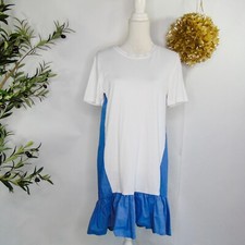 Bp Women white and blue dress