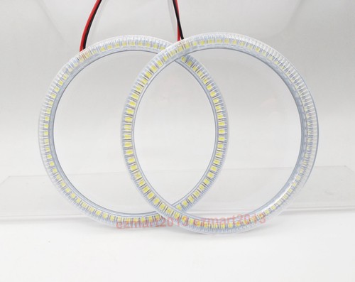 2 piezas Anillo de halo LED para automóvil motocicleta Faro antiniebla Ojo demonio blanco DRL - Imagen 91 de 141