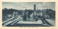 Rome Italy Temple of Venus & Roma, Roman Forum White Border Postcard c.1920s
