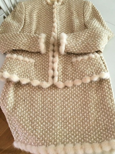 ESCADA tweed jacket coat skirt suit 