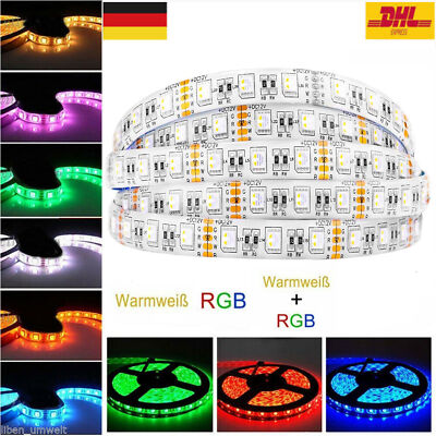 5-20M LED RGBW Stripe RGB+WW Strip Streifen Band 5050SMD Band Dimmbar Kette 10mm