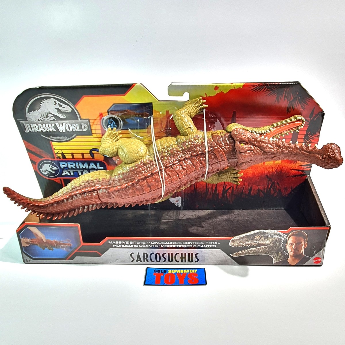 Jurassic World SARCOSUCHUS Primal Attack alligator dinosaur dino