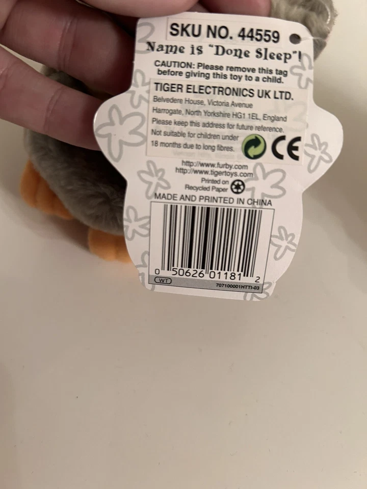 Furby Buddies ‘Good Pet’ & ‘Done Sleep’ Plush Toy 4” New Tags Tiger 1999 Duo 2 X - Image 4 of 4