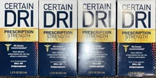 *4* Certain Dri PRESCRIPTION STRENGTH Clinical Antiperspirant 1.2oz ea Exp 8/26