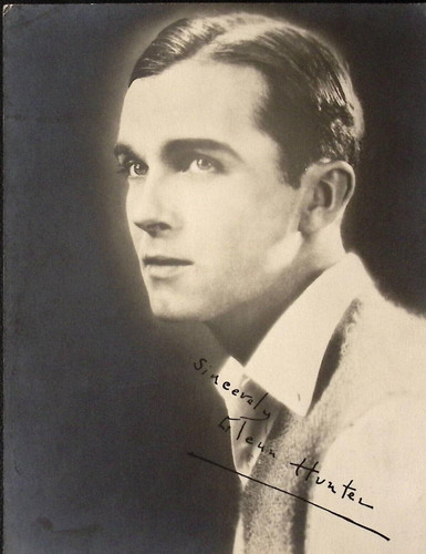 Glenn Hunter Inscribed Autographed Photo Broadway Silent Film Handsome Actor