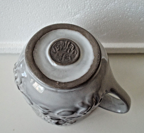 ***JONATHAN ADLER Ceramic MUG Two Faces male female signed gray!! - Picture 8 of 8
