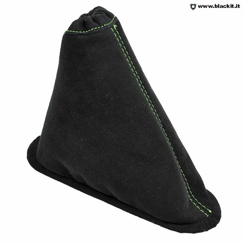 CUFFIA FRENO A MANO ALCANTARA NERO FILO VERDE PER 500/595 ABARTH, NUOVA FIAT 500 - 第 1/3 張圖片