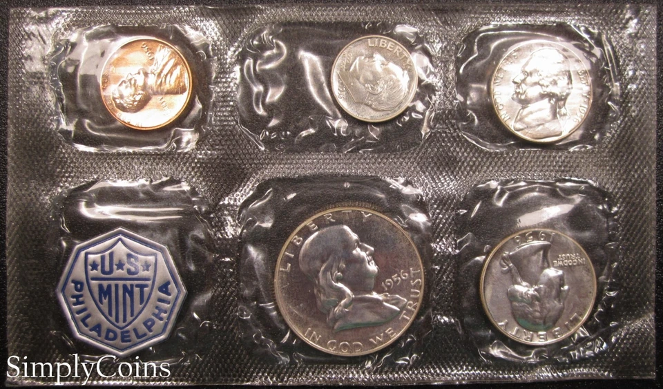 1956 Proof Set Silver Coins US Mint Lot Original Envelope MQ - Image 2 of 3