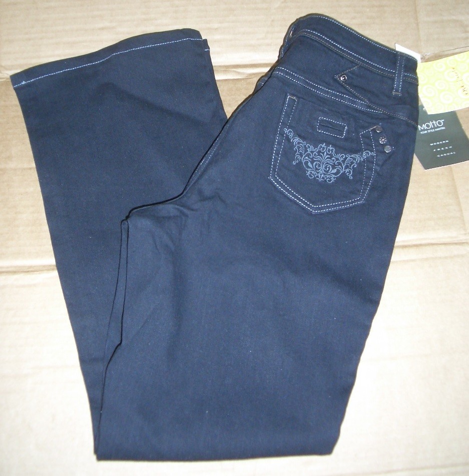 Jeans Moto Flare Noir Extensible Taille 10/30x30 - Neuf Avec étiquettes