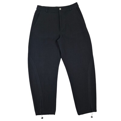 YMC Barrel Leg Hose Damen S Oversized schwarz Harems Stretch Hose 