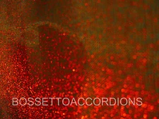 Accordion Grille Lining Soft Wire RED / BLACK 18" x 7" Import from Italy