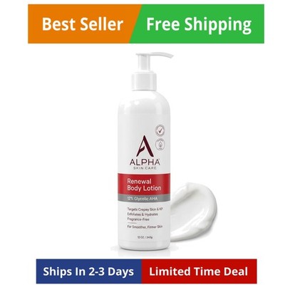 Skin Care Revitalizing Body Lotion, 12% Glycolic AHA, Simple & Effective Dail...