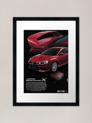 Mitsubishi Evolution X Framed Art P Framed Wall Art Poster Canvas Print Picture