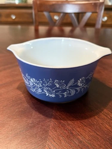 Vintage PYREX Blue Colonial Mist Casserole Dish 478-B 8 Inch NO LID