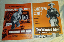 Lot Original Movie PRESS BOOK Ten Wanted Men RANDOLPH SCOTT Stranger Wore A Gun