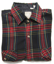 Vtg Y2K Outdoor Exchange Plaid Shirt Men Sz M Tall Acrylic Button M390 Hong Kong