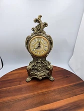Vintage United Metal Goods Electric Mantel Clock Model No 782