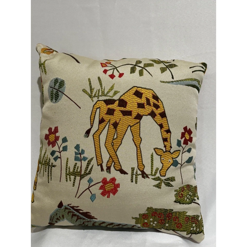 Nursery child’s room Safari zoo animals Tapestry Pillow Throw adorable custom - Image 2 of 4