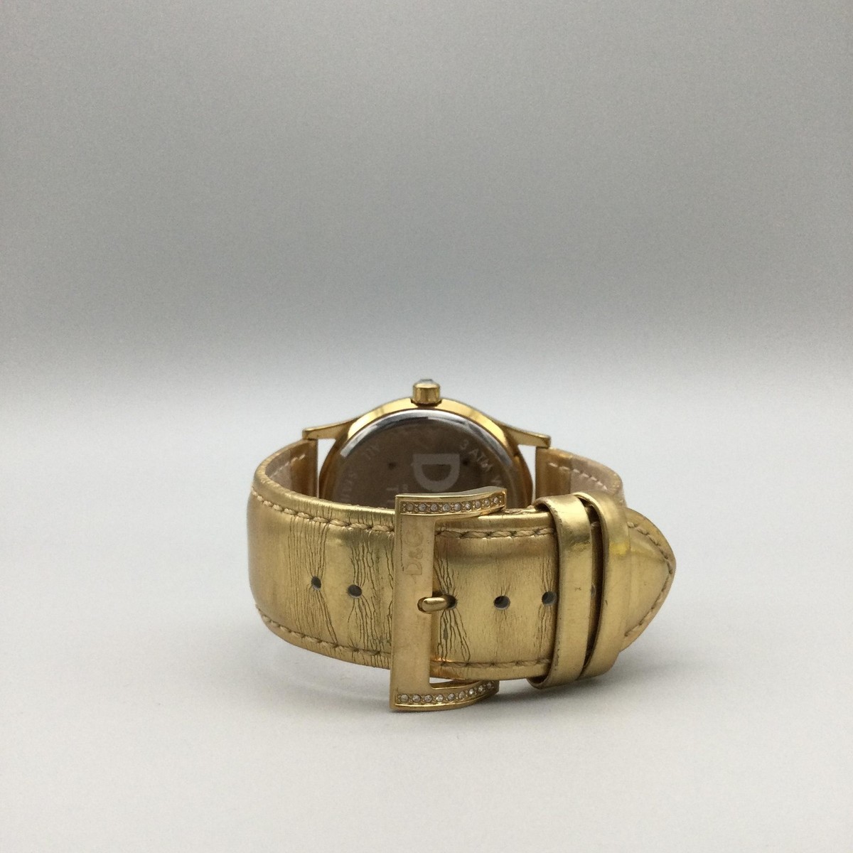 Dolce and Gabana Gloria Leather Quartz Watch with Crystal Dolce&Gabbana D&G Time Gloria Womens Watch 40mm Gold Leather  main image 3