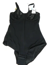 Wacoal Reshape Bodysuit Womens 40C Black Moderate Control Shapewear Lace 801210